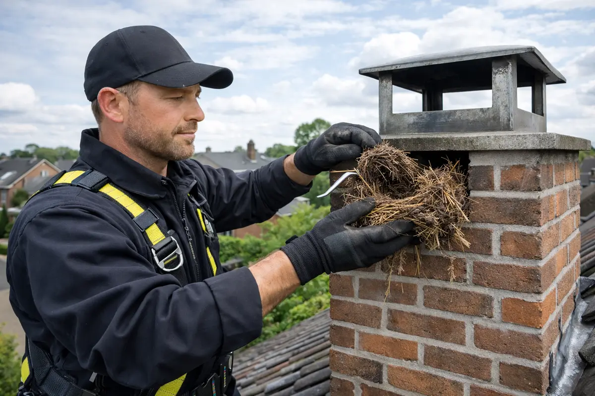 Vogelnest verwijderen